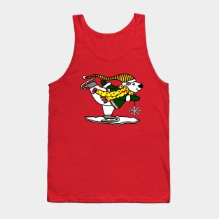 Skating Polar Bear Tank Top